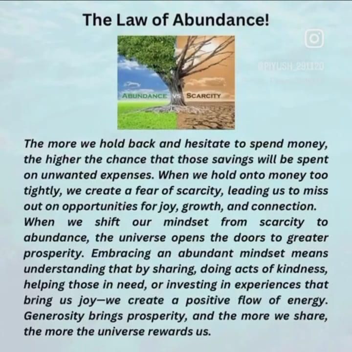 Law of Abundance
# # # 