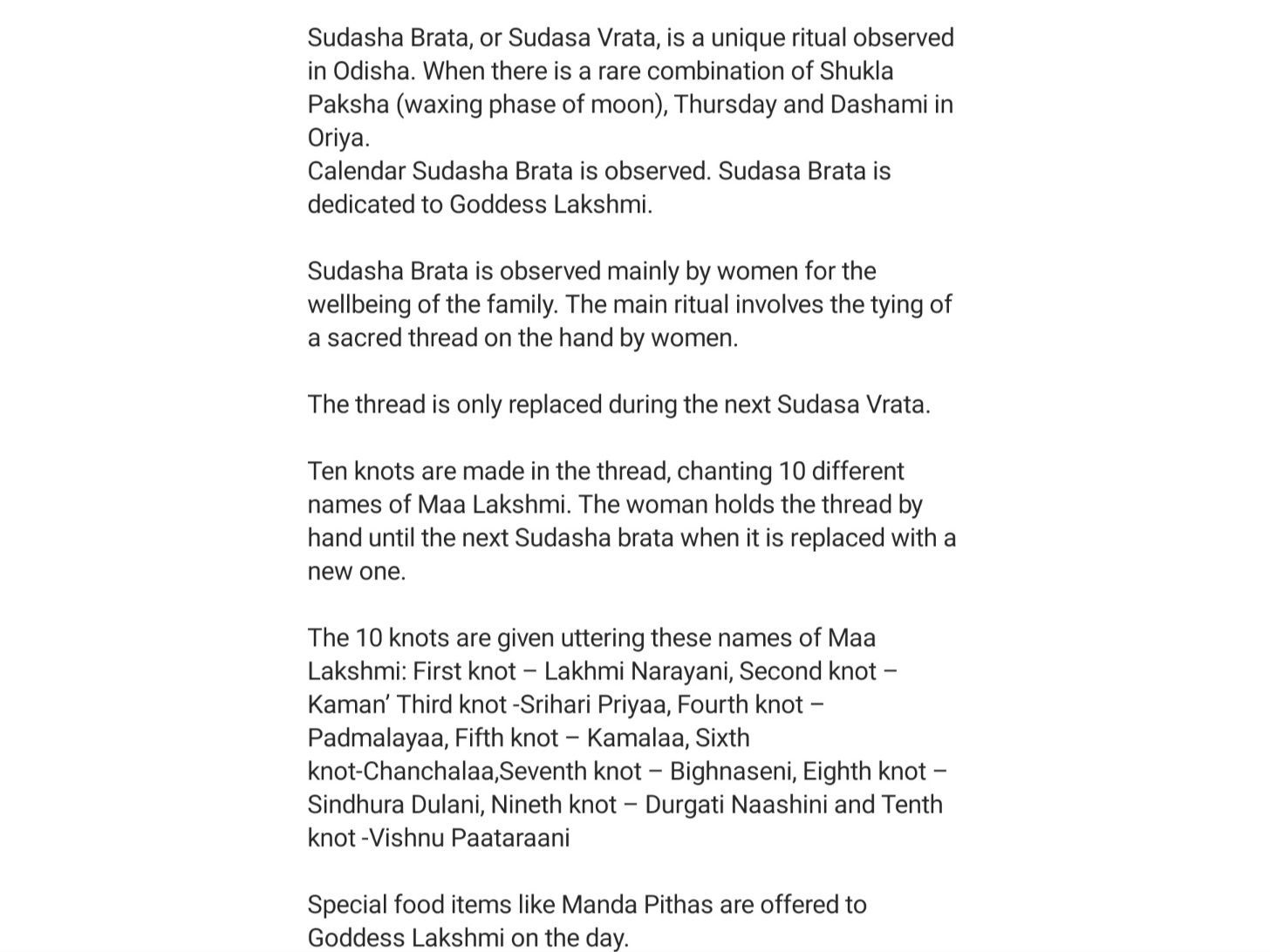 some important things know about sudasa   brata.Happy sudasa brata to all.know more rituals do connect with me . my live session timings are 3pm to 5pm, 7pm to 8pm and 10pm to 1am.join my community leena's intitutive reading.jai jagganath  🙏