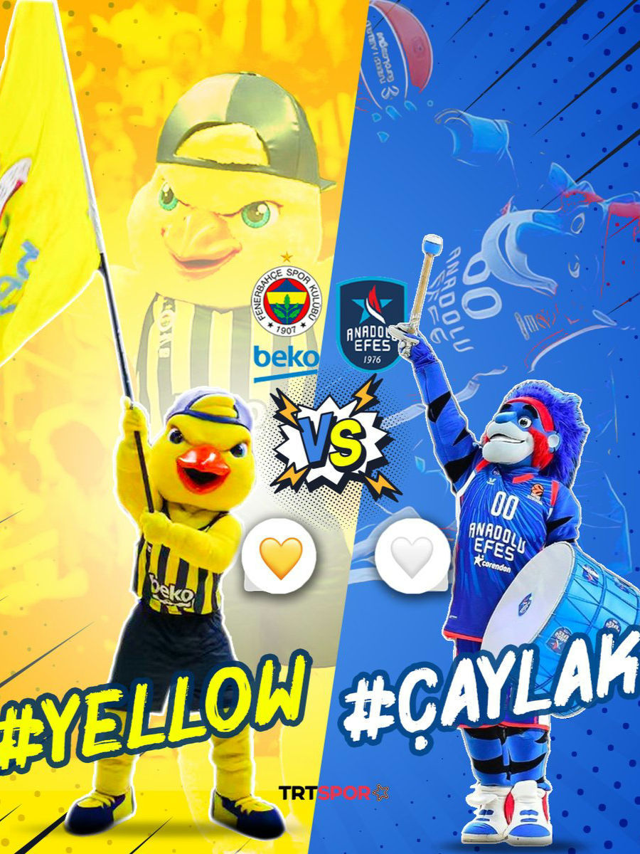 Fenerbahçe Beko'nun Maskotu Yellow ve Anadolu Efes'in Maskotu Çaylak 🤩🥰

Siz hangisini seçerdiniz?😅😄 Tarafını seç 😜



# # # #