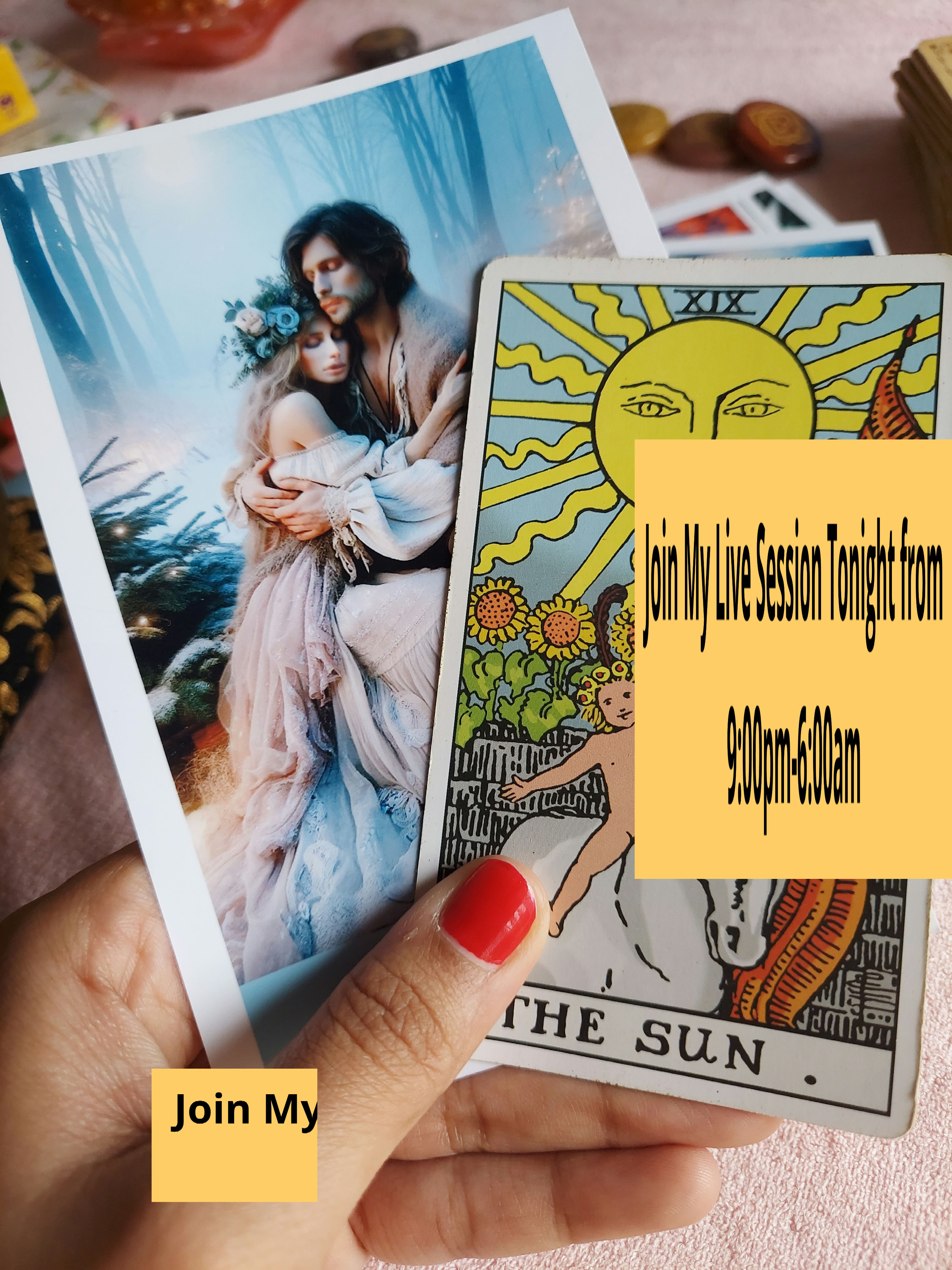 Hello, Beautiful Souls !!!!

Struggling with Broken Heart Moment? 
Heartbreak can feel overwhelming.💔🥺
✨️But Tarot can offer the clarity and healing you need to move forward.
✨️Reveal the lessons hidden in this experience.

You don't have to face this alone _✨let's rise from the ashes of shattered dream just like Phoenix Bird & rebuild with hope & Strength.

Join My Live Session Tonight from 9:00pm - 6:00am.

Sending Love & Light to all 🌈❤️