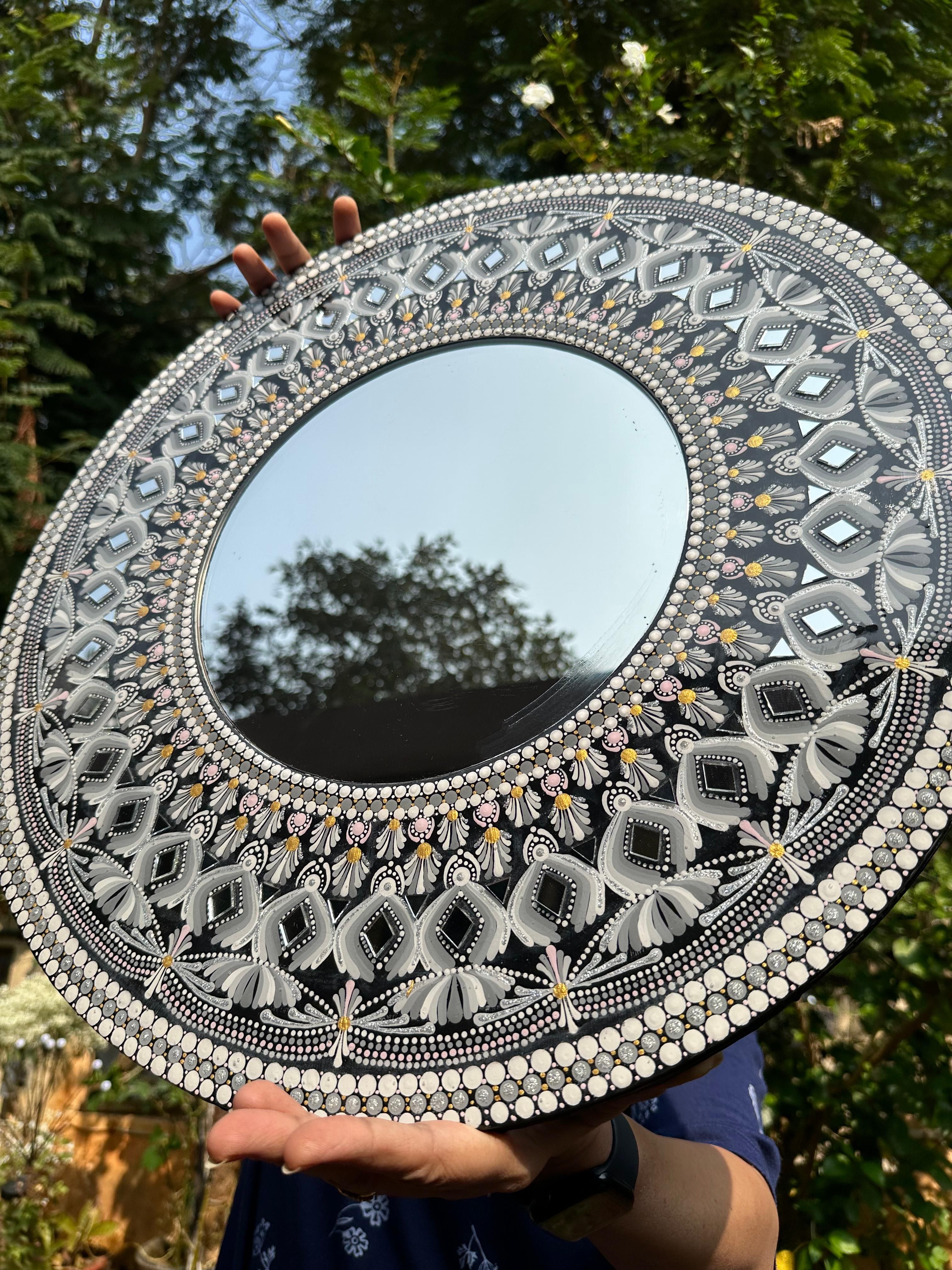 20inch MDF with 10inch mirror 
Dot Mandala 
DM on 9923872493 for more information 