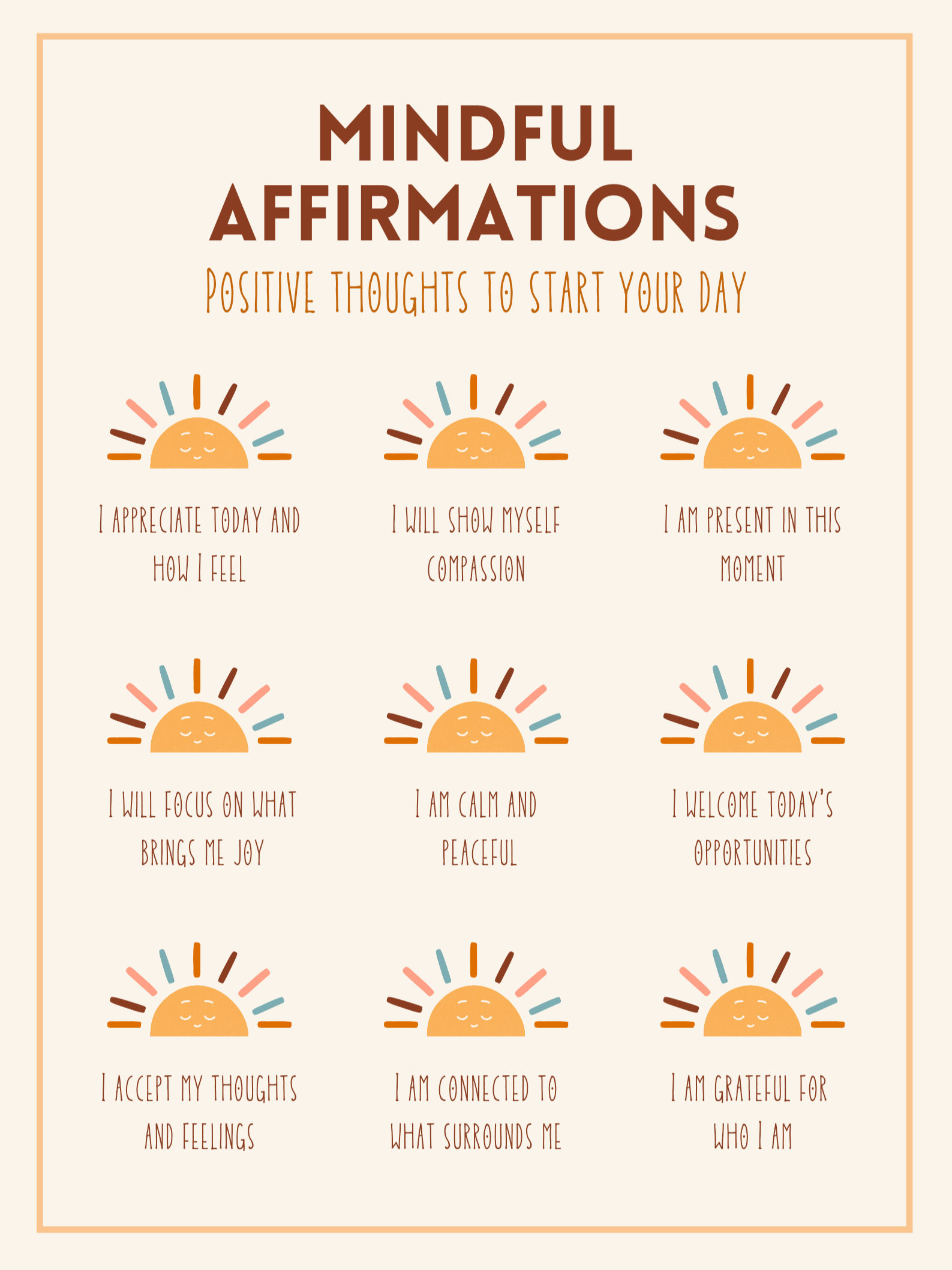 🌻 Fueled by Happy Thoughts 🌻
Say these affirmation in the morning and experience the positive change in your day to day routine.
🌈 let universe do it's magic ✨