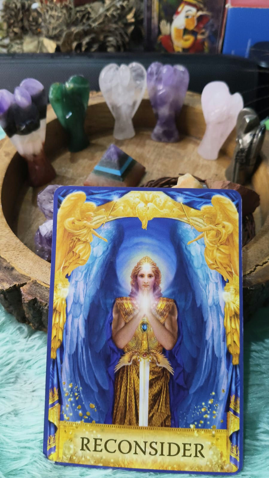 🌟 Daily Guidance from Angels🌟 
 Card Drawn: Reconsider 

🔮 Guidance Message :
The Angels are gently nudging you today to take a pause. You may be heading toward a decision or action that isn't aligned with your highest good. This card doesn't mean "No"—it simply means "Not yet" or "Look deeper." Take a step back and reconsider your options with a calm mind. You might be acting from pressure, fear, or misunderstanding. It's okay to change your mind or take a new direction. Sometimes, divine delays protect us from unseen consequences.

🧘‍♀️ Trust that what is meant for you will not pass you by. Let your heart and intuition guide you, not your ego or external expectations. You deserve clarity, and it will come if you allow yourself time to reflect.

🔔 आज फ़रिश्ते आपको एक अहम संकेत दे रहे हैं – फैसले पर पुनर्विचार करें।
हो सकता है आप जिस निर्णय की ओर बढ़ रहे हैं, वह आपके लिए उचित समय या सही दिशा न हो। इसका अर्थ यह नहीं है कि आपका रास्ता गलत है, बल्कि यह सुझाव है कि अभी थोड़ा रुककर दोबारा सोचें।

🌿 कभी-कभी ब्रह्मांड हमें धीमा चलने को कहता है ताकि हम अनजाने नुकसानों से बच सकें। अपने निर्णय दिल और आत्मा की शांति से लें, न कि जल्दबाज़ी या डर में आकर।

🙏 "जो आपके लिए तय है, वो आपको मिलेगा—बस विश्वास और धैर्य रखें।"

🌼 Affirmation:
"I allow myself to pause, reflect, and choose again with wisdom and grace."
"मैं शांत मन से पुनर्विचार करता/करती हूँ और समझदारी से निर्णय लेता/लेती हूँ।"

# # # # # # # # # # #
