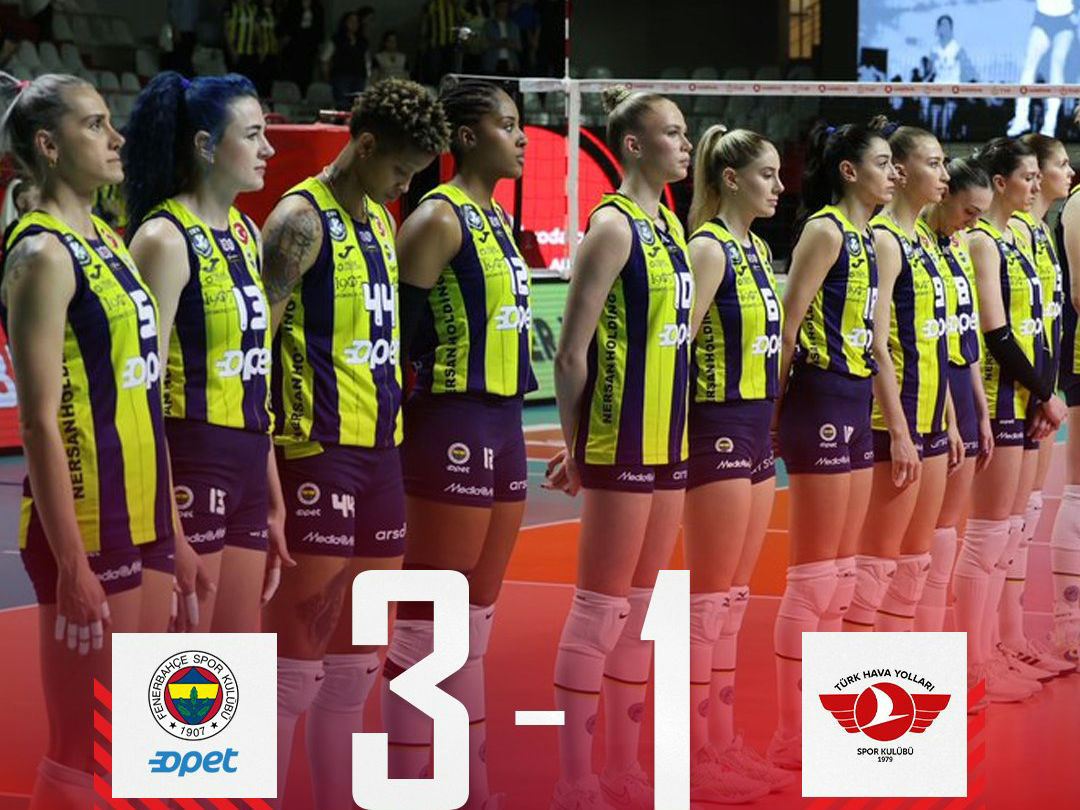 🏆 Vodafone Sultanlar Ligi yarı final serisi ikinci maçında Fenerbahçe Opet, Türk Hava Yolları'nı 3-1 mağlup etti ve seriyi 2-0 kazanarak finale yükseldi. 