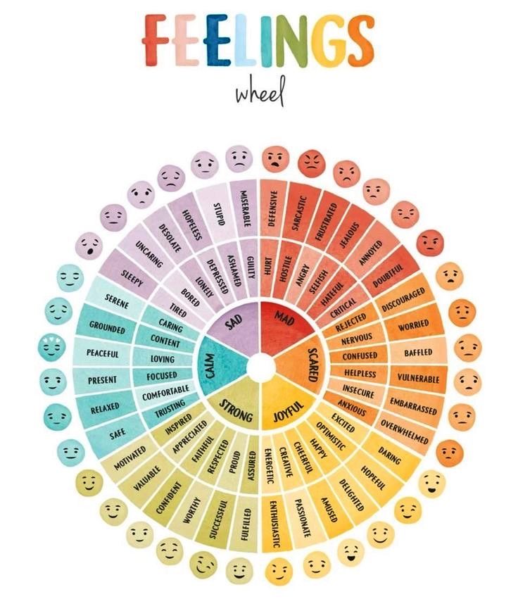 ✨ How are you feeling today?

Take a moment to check in with yourself using this mood wheel. Are you feeling energized, calm, or maybe a little overwhelmed? Every emotion is valid and worth exploring.

💭 If you could name your current emotion, what would it be?
Let’s start a conversation—share your mood below or a color that resonates with how you’re feeling today. 🌀💙💛

Remember, identifying your feelings is the first step towards understanding them. 🌱

# # # # # 