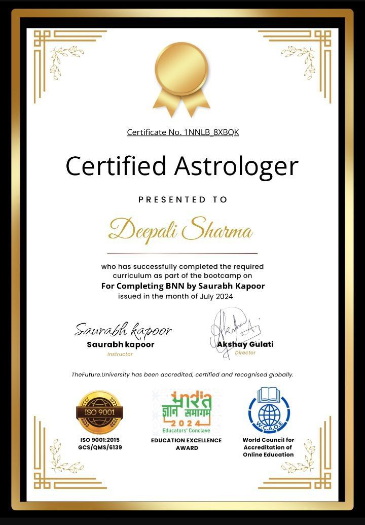 Certified astrologer