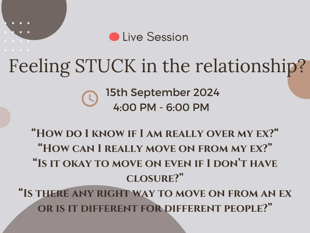 Hello lovely ladies ✨

We're back here on Coto to give you relationship tips, resolve and reinstate your mental wellbeing! 

Join me on my live today at 4:00 PM to know more about your relationship and whether it is toxic or not 🌱

# # # # 