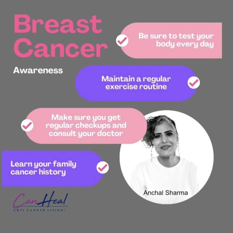 Surviving breast cancer taught me the importance of daily self-checks, staying active, consulting with my doctor, and understanding my family history. Join us in embracing a healthy lifestyle and spreading awareness. Together, we can make a difference! 

@  @ 
 # # # # # # # # # # # # # # # # @Zaffarah 