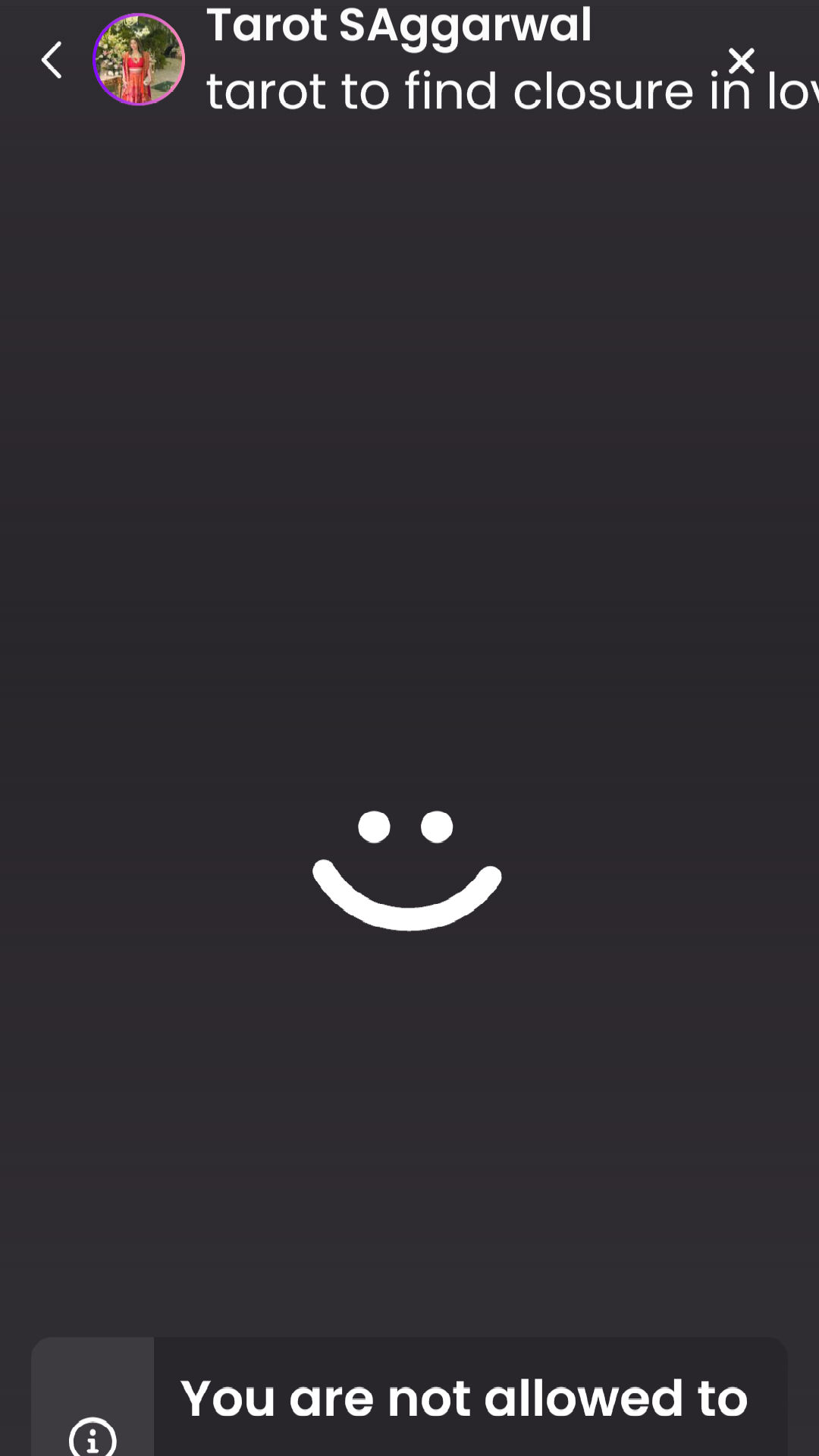 @ Plz help me with this issue, I'm unable to join her live, it's saying I'm not allowed to join this session😑🥺 Also ritual wala feature, I'm still unable to access it.