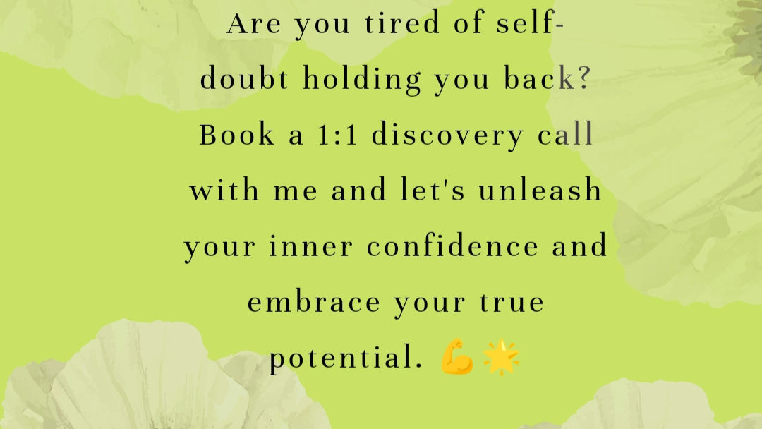 Self Doubt??? Don't worry connect with me!
 # # # # # 