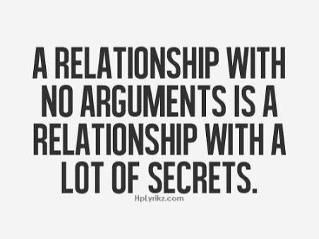 Sometimes small arguments happen to strengthen your relationship.
# 