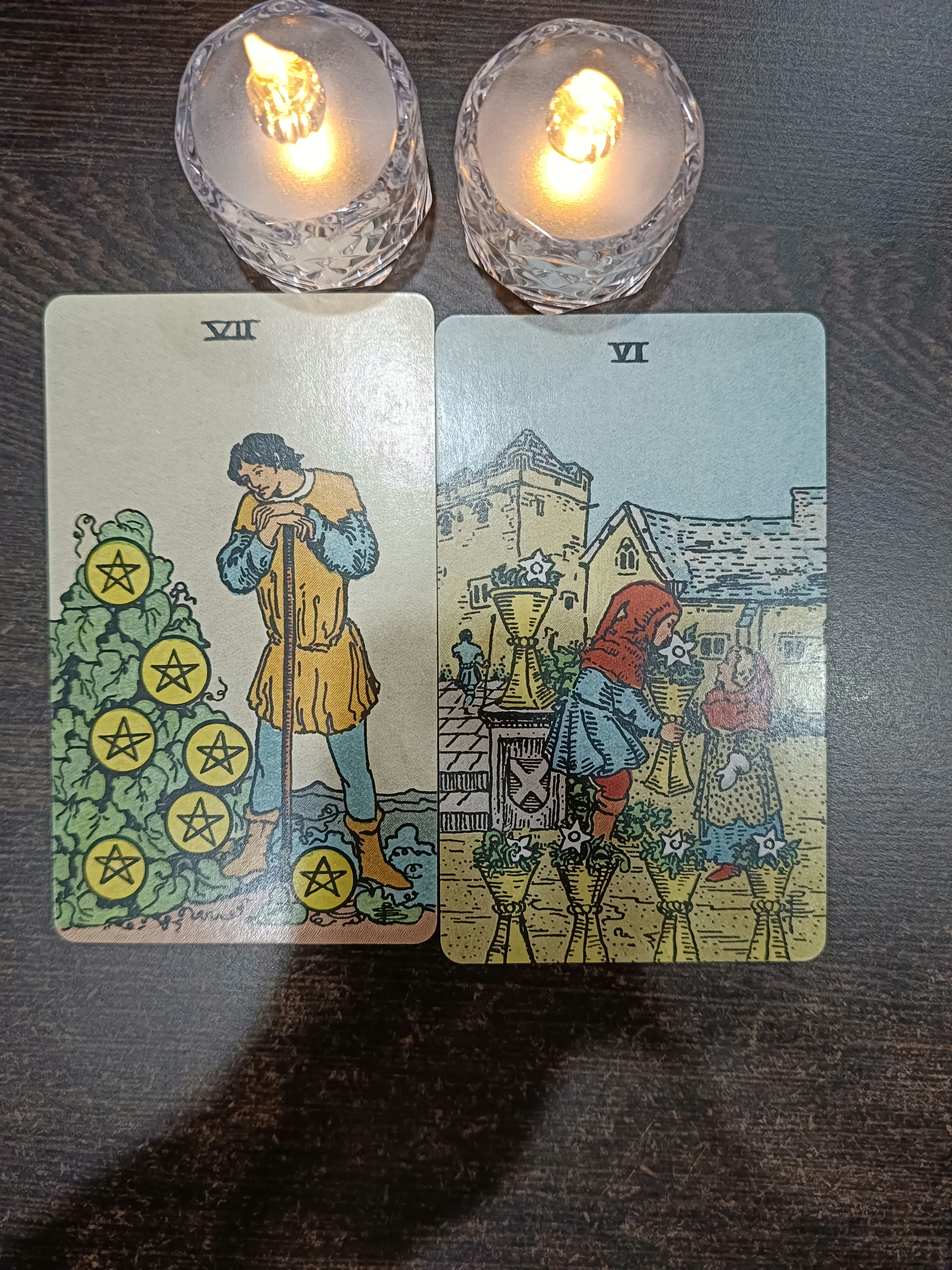 Today's guidance for you 🩷
@ Aaj ka din patience aur confidence dono ka test hai. 7 of Pentacles keh raha hai ki jitni mehnat tumne ki hai, uska phal zaroor milega — bas trust rakho apne process pe. Har seed jo tumne past mein boya tha, ab uska result aane ka waqt hai.
6 of Cups yaad dilata hai ki apne aap par bharosa rakho, jaise bachpan mein bina dare sapne dekhte the. Apni simplicity aur honesty ko apna strength banao. Kisi bhi situation mein calm aur grounded raho — yeh energy tumhare favour mein kaam karegi.