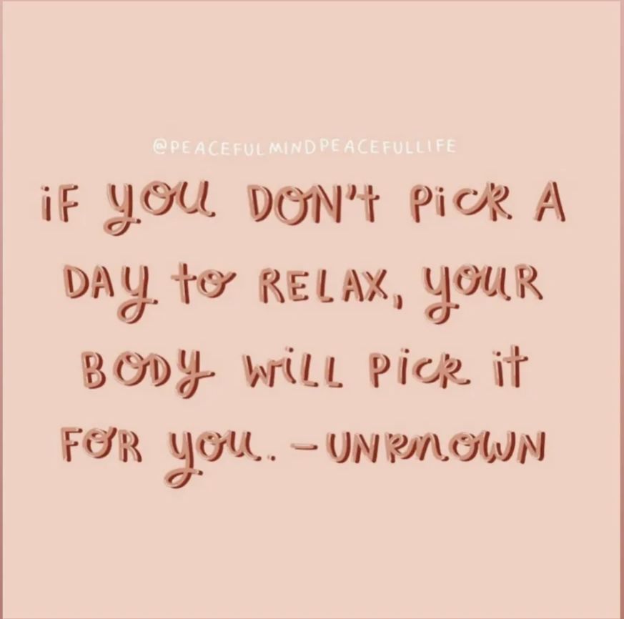 If your body tells you to rest, please listen to it!

Credit:- @stay.positive.in.life

# # # # # 