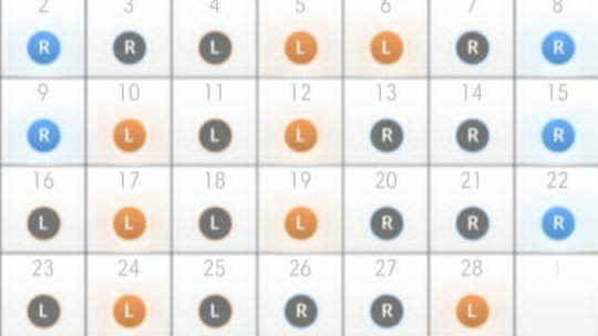 This is February calendar orange circles days are auspicious,You can talk/purpose your partner