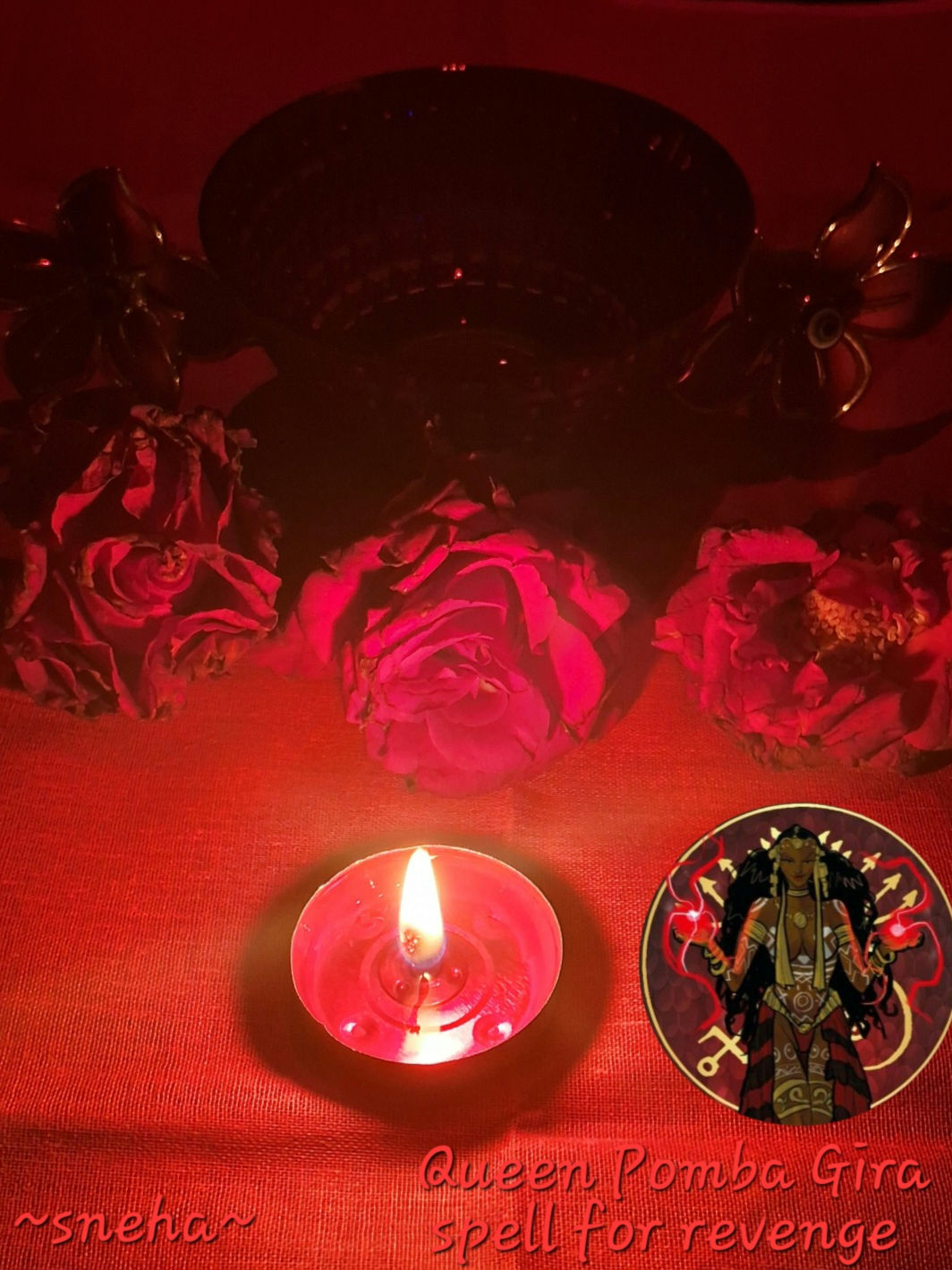 Invocation of Goddess of fierce, for revealing faces for backstabbing, cheating, conspiracy