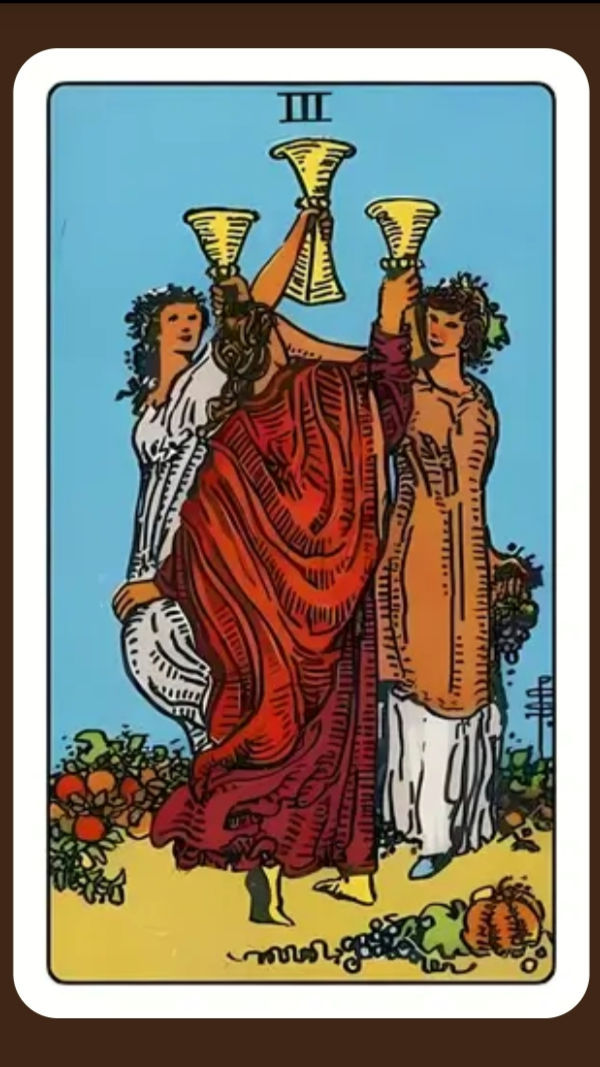 Today's Daily Tarot Card
Three of Cups — Today you'll receive lots of opportunities, good news in your life. You'll receive lots of happiness in today. If you want to achieve something or If you're in a competition with someone then you'll won 🏆. If you're struggling with your love life, career ,job ,business and any other things then you'll receive good news from your field or from your partner. In today you'll feel happy, joyous from your health, heart and your mind. You may receive a commitment from your partner and it will be stable. It's time for your celebrate... claim it 🙌
