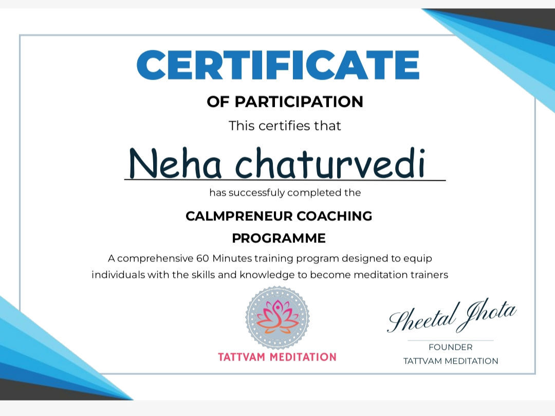 Certified meditation coach to help you in healing journey. # # # # # # 