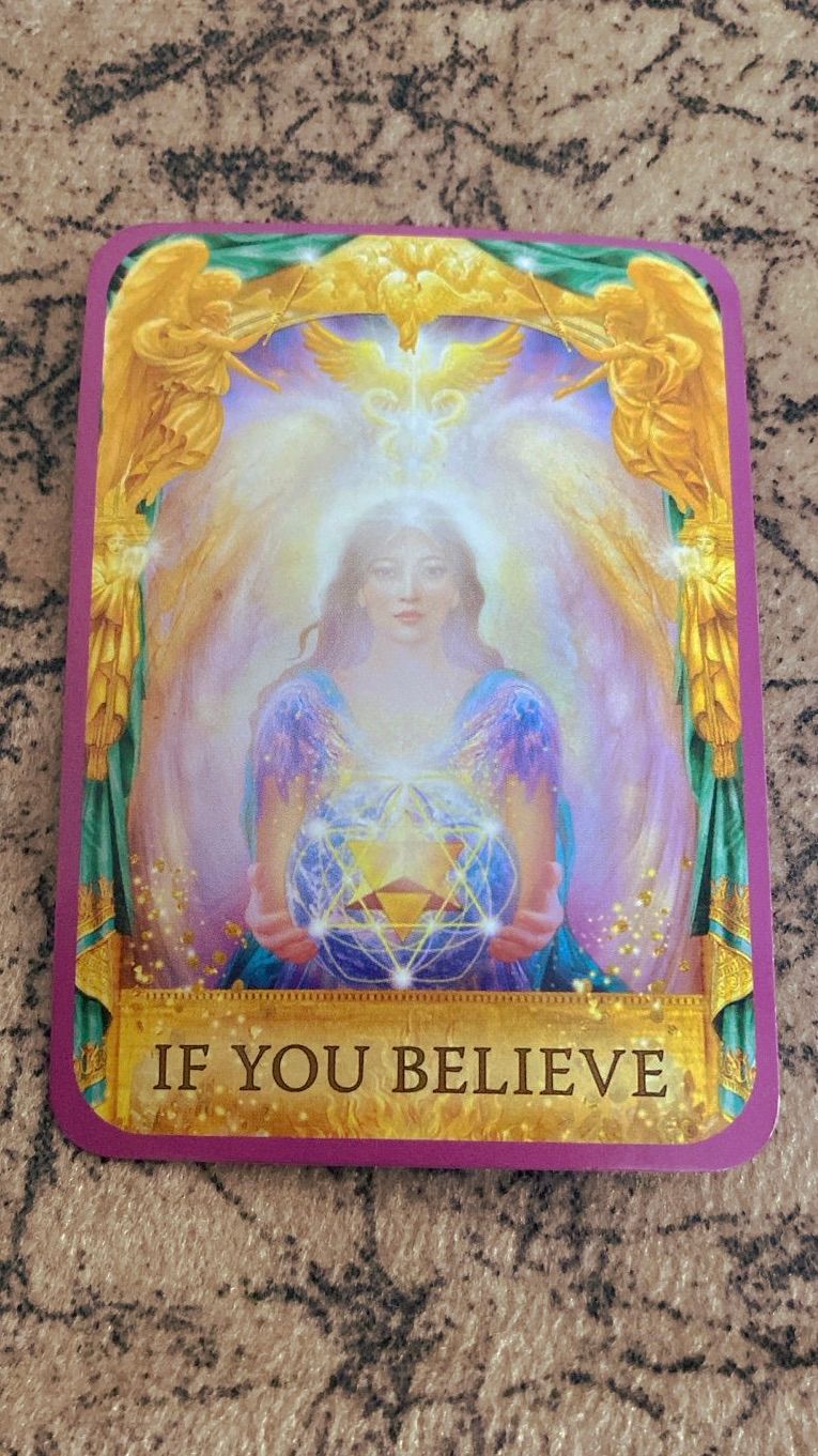 Card of the day :- IF YOU BELIEVE 🌸
What you need right now is faith.
You can have whatever you desire ,but you must believe that it can be so!
So believe in yourself and your cherished dreams ❤️✨
# # # #